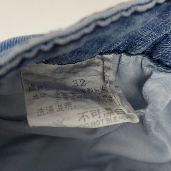 DAVID.ANN Ribbed Straight Biker Denim Jean Skinny - Picture 7 of 7